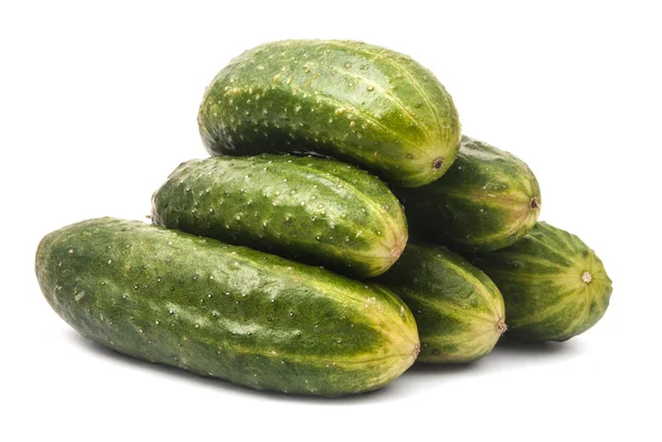 Komkommers geïsoleerd op wit — Stockfoto
