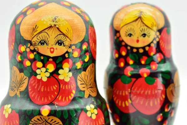 Set Van Traditionele Russische Poppen Van Hout Matrioska — Stockfoto