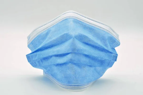 Blue Surgical Mask Isolated White Background — Fotografia de Stock