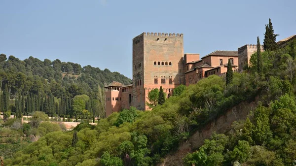 Різні Панорамні Види Альгамбри Гранаді — стокове фото
