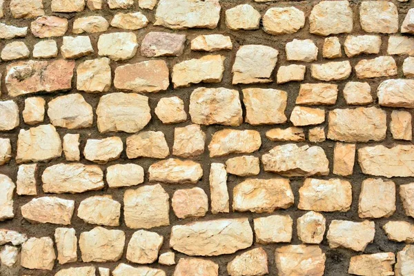 Texture Wall Made Large Stones — Stock Photo, Image