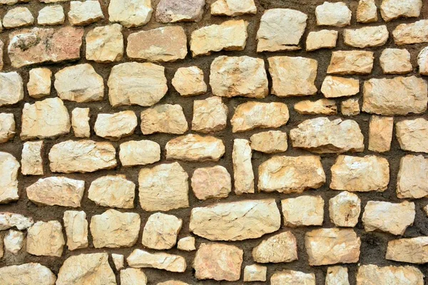 Texture Wall Made Large Stones — Stock Photo, Image