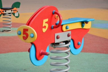 Children's swings in a playground