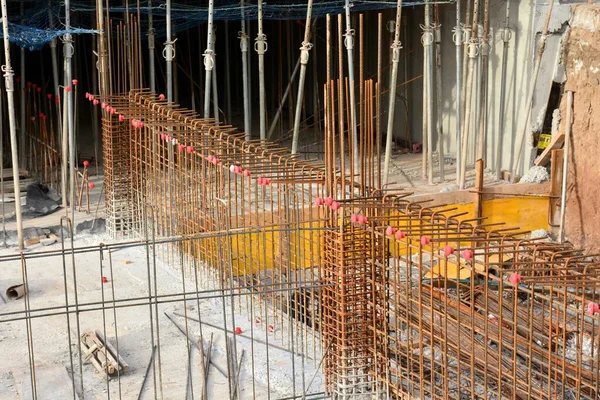 Reinforcing Steel Ferralla Work Construction Houses — Stock Fotó