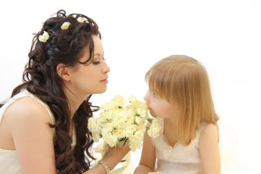 mutlu gelin ve küçük bridesm