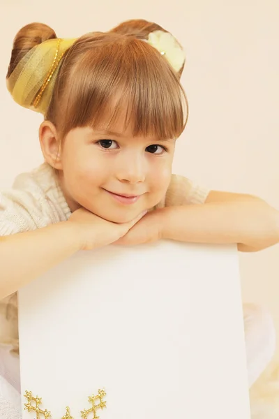 Adorabile bambina di Natale — Foto Stock