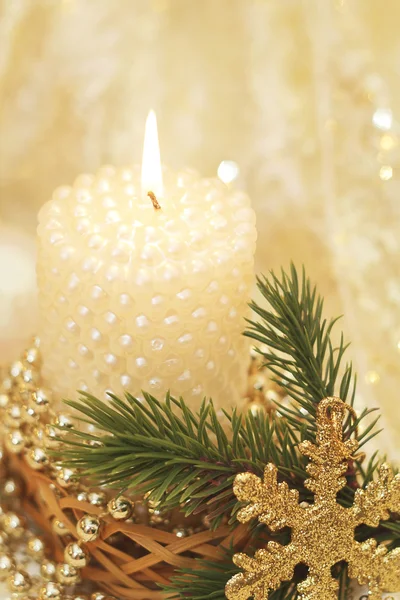 Christmas candle Stock Image