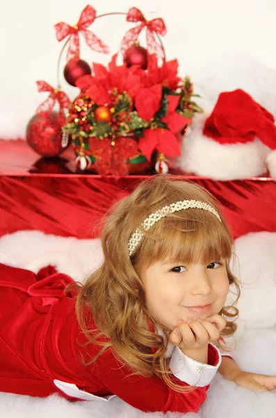 Kerstmis meisje — Stockfoto
