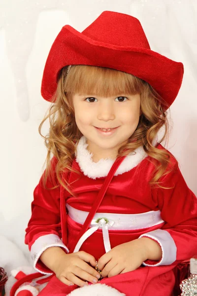 Adorabile bambina di Natale — Foto Stock