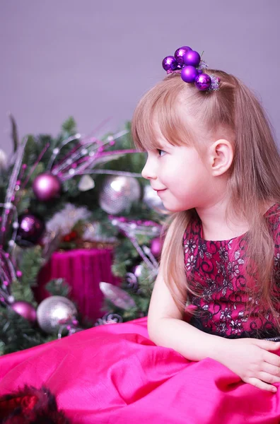 Schattig Kerstmis meisje — Stockfoto