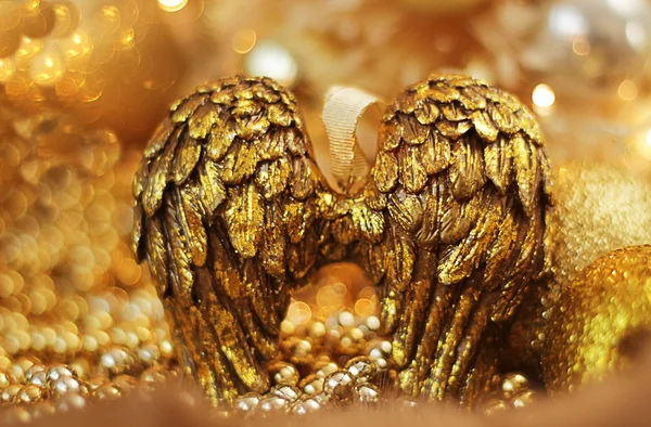 Golden angel wings Royalty Free Stock Photos
