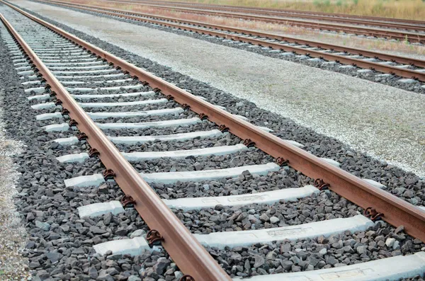 Parallella järnvägsspår — Stockfoto