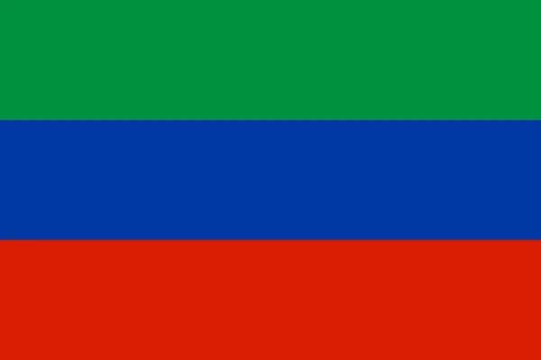 Official Large Flat Flag Dagestan Horizontal — Stock Photo, Image