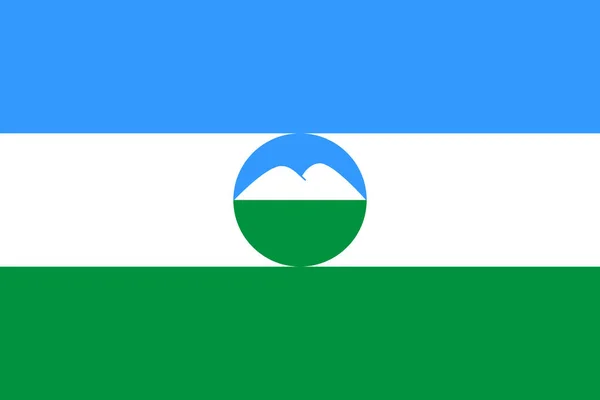 Official Large Flat Flag Kabardino Balkaria Horizontal — Stock Photo, Image