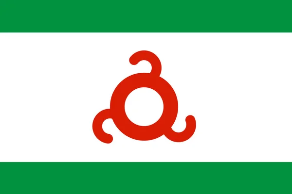 Official Large Flat Flag Ingushetia Horizontal — стокове фото