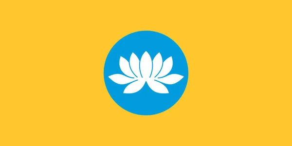 Official Large Flat Flag Kalmykia Horizontal — Stock Photo, Image