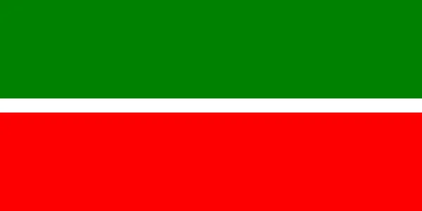 Bandeira Plana Grande Oficial República Tartaristão Horizontal — Fotografia de Stock