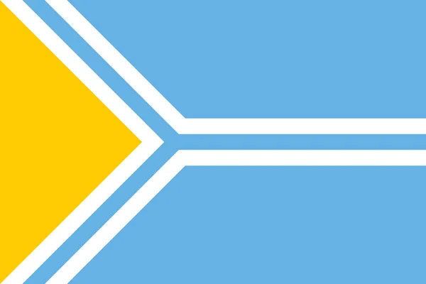 Επίσημη Μεγάλη Επίπεδη Σημαία Της Δημοκρατίας Tuva Οριζόντια — Φωτογραφία Αρχείου