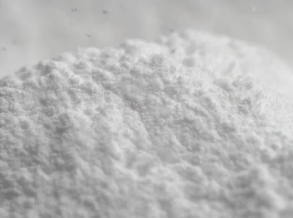 Pilha Açúcar Branco Fofo Macro Closeup — Fotografia de Stock