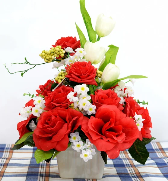 Multicolored flowers in a vase — Stock Photo, Image