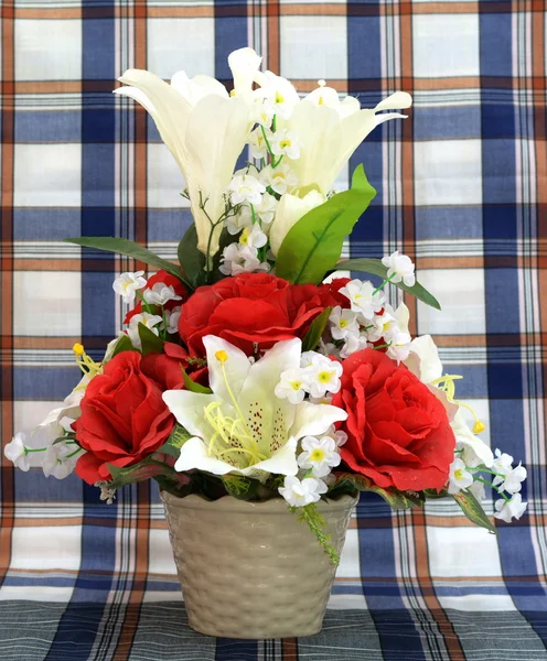 Multicolored flowers in a vase — Stock Photo, Image