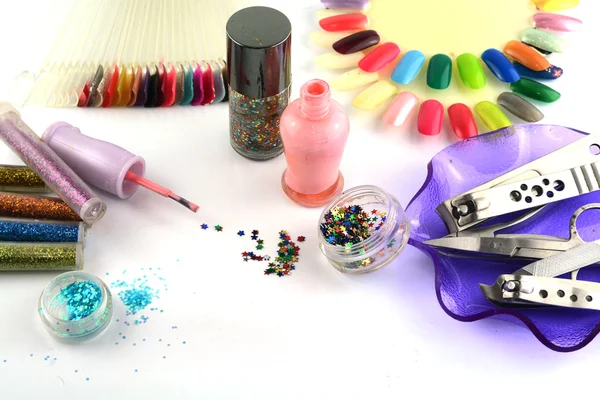 Glitter for nail polish — Stock Photo, Image