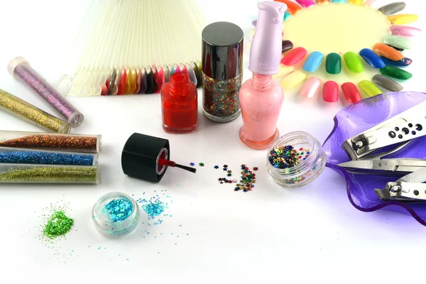 Glitter for nail polish — Stock Photo, Image