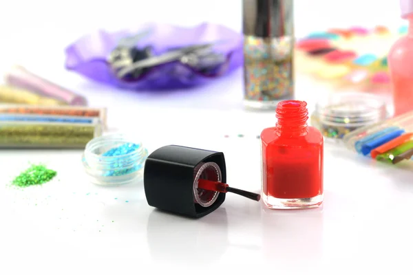 Glitter for nail polish — Stock Photo, Image