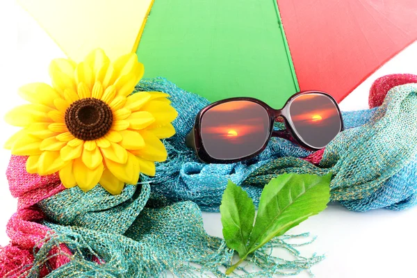 Sunglasses have a sky on holiday — Stock Photo, Image