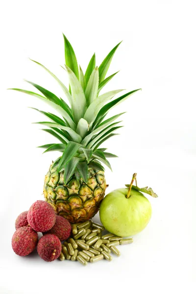Plody tobolky na bílém pozadí — Stock fotografie