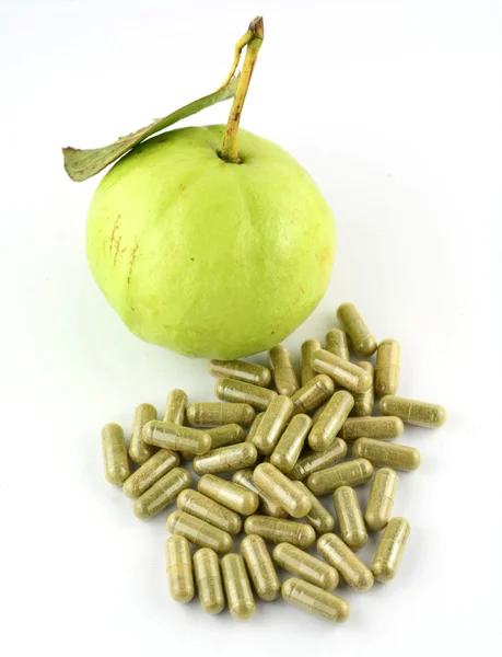 Fruits capsules on white background — Stock Photo, Image