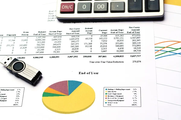 Business chart report — Stock Photo, Image