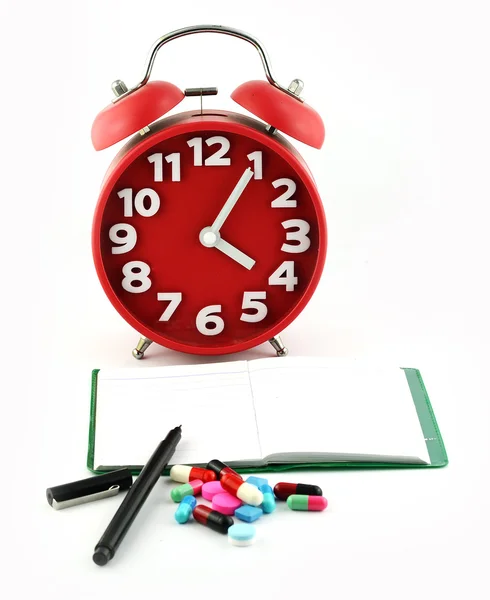 시계와 알 약, 의료, 의학에 대 한 — 스톡 사진