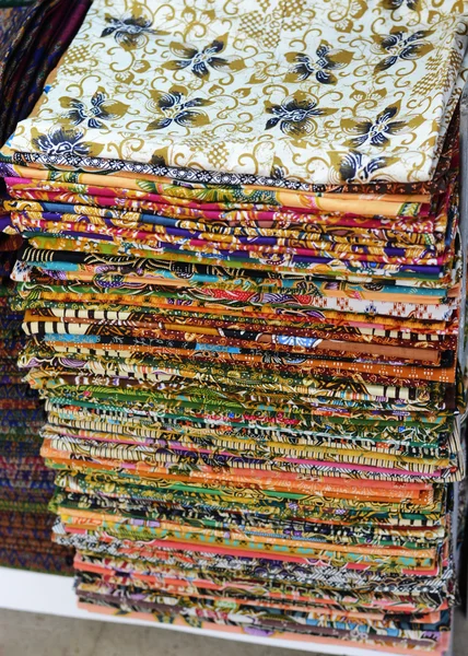 多彩蜡染布织物背景 — 图库照片