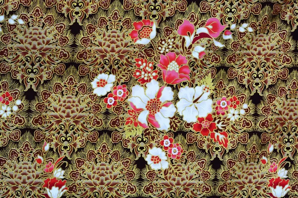 Barevné Batikované tkaniny tkaniny pozadí — Stock fotografie