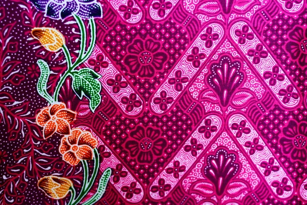 Colorful batik cloth fabric background — Stock Photo, Image