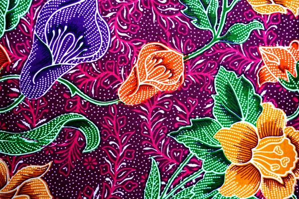 Fondo de tela batik colorido — Foto de Stock