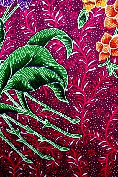 Colorful batik cloth fabric background — Stock Photo, Image