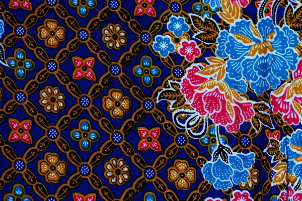 Färgglada batik tyg tyg bakgrund — Stockfoto