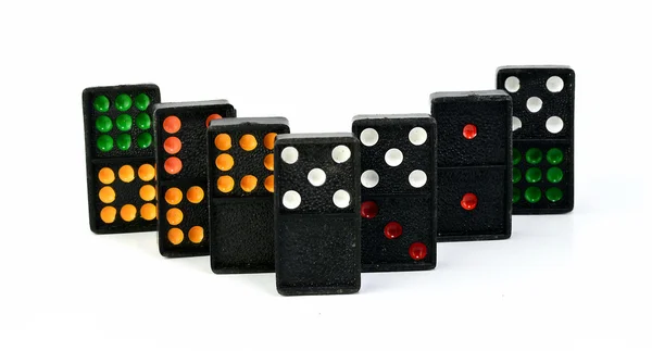 Színes domino szórakozásból játszani — Stock Fotó