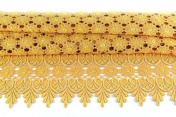 Gold fabric background — Stock Photo, Image
