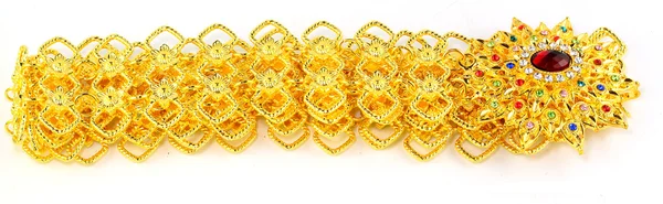 Gold belt isolated on white — Stock Photo, Image