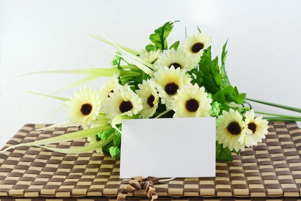 Photo frame and flowers — Stock Photo, Image