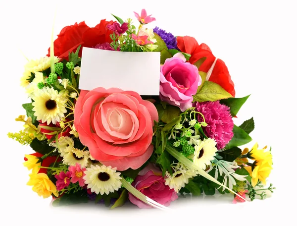 Photo frame and flowers — Stock Photo, Image