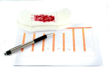 Hijyenik ped ile Hayız takvim