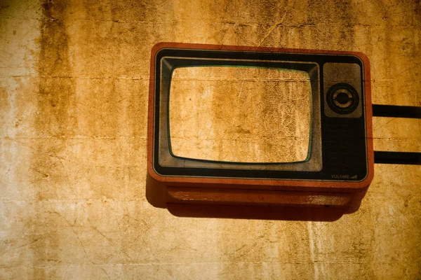 Vintage izole tv — Stok fotoğraf