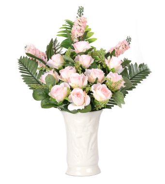 izole Vazoda Çiçekler