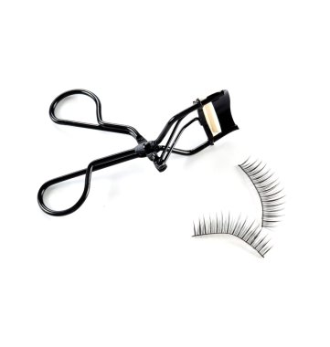 sahte sahte kirpik kıvırıcı izole ile