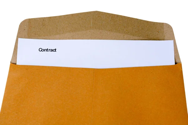 Contract, contract in folder — Stock Photo, Image