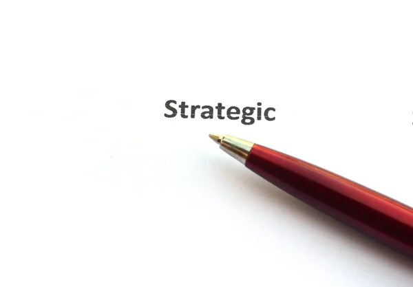Estratégico com caneta — Fotografia de Stock